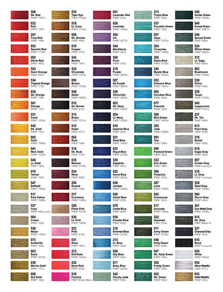 thread color options form